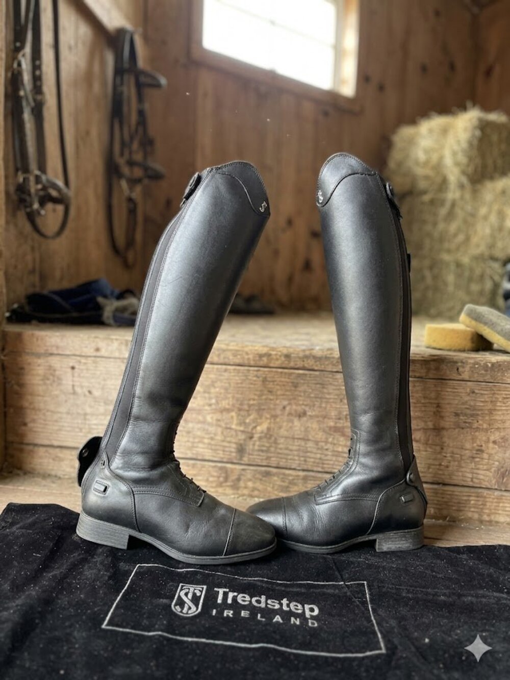 NEW WITH TAGS Tredstep Medici II Field Boots | Black Leather | Size 38 RT
